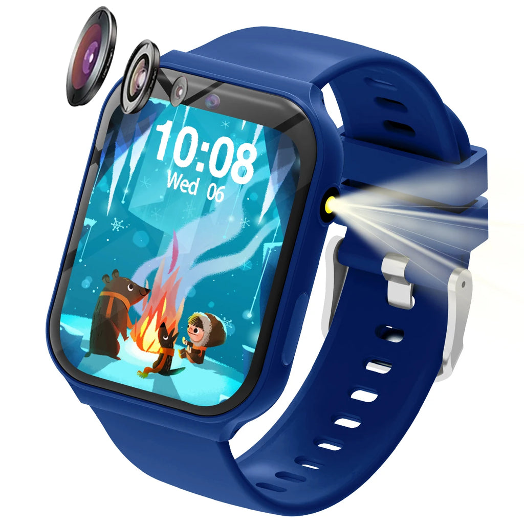 2025 New Smartwatch For Kids HD Camera Flashlight Study Partners Multi Games Calculator Children's Day Birthday Gift Boys Girls