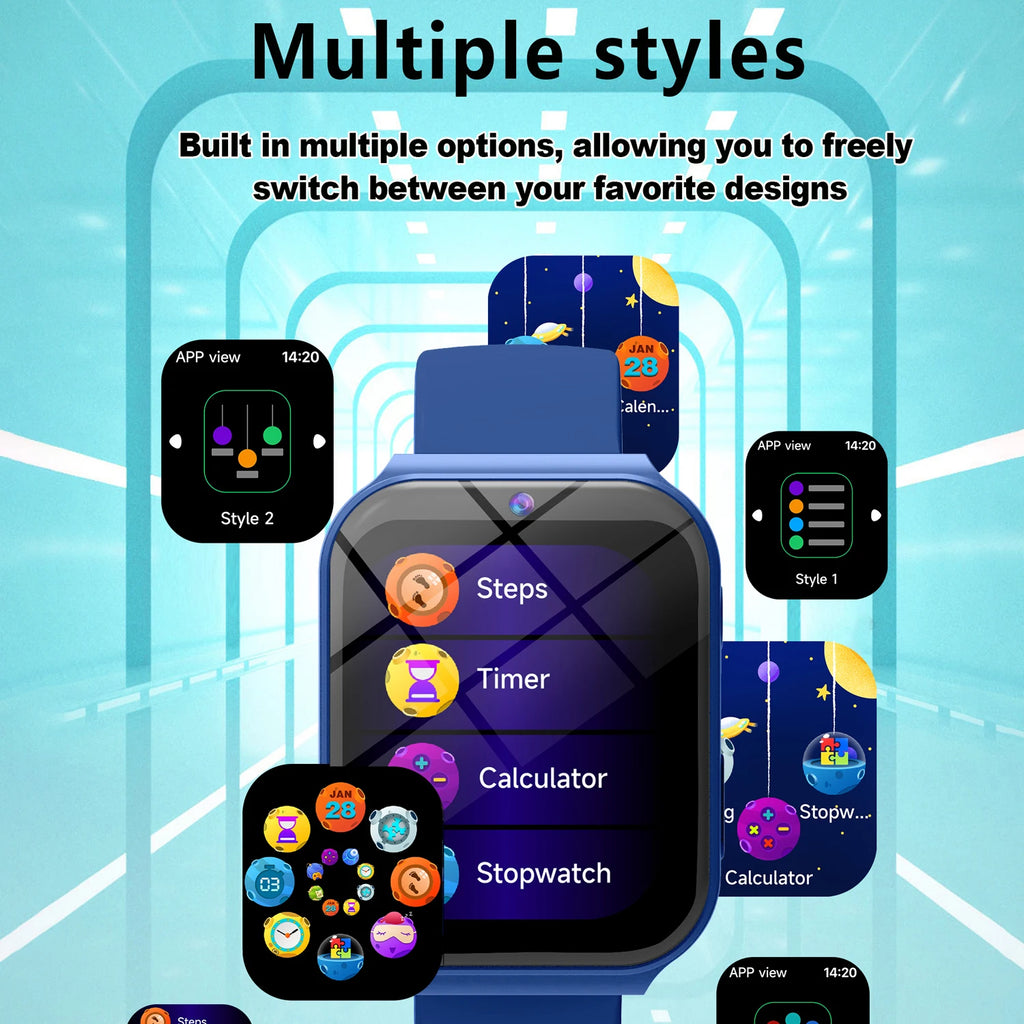 2025 New Smartwatch For Kids HD Camera Flashlight Study Partners Multi Games Calculator Children's Day Birthday Gift Boys Girls